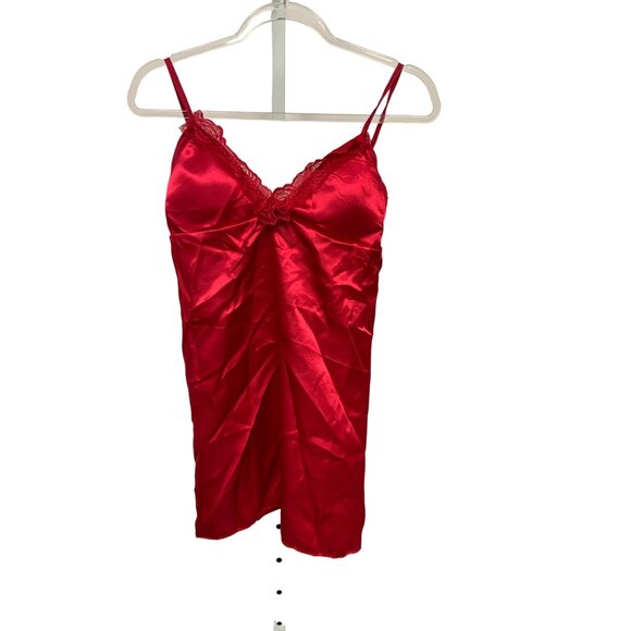 Red Satin Kimono Lingerie Set - Picture 4 of 11